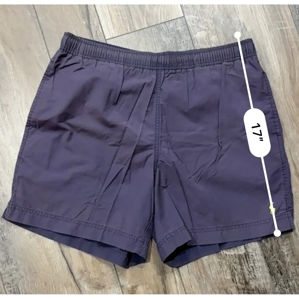 Polo Sport Swim Trunks Mens M Purple Cotton Nylon Mesh Lined Shorts Pony Logo